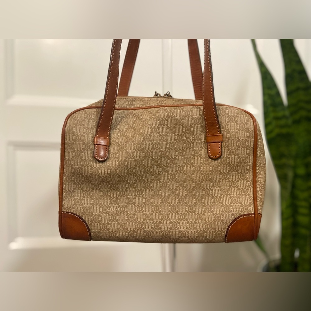 CELINE Rare Vintage Beige Macadam Mini Tote - Picture 12 of 17
